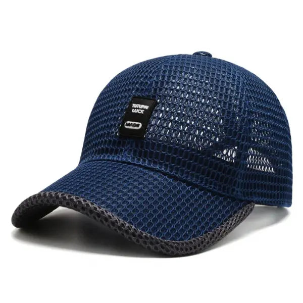 Mesh Baseball Cap Polyester Dad Hat Outdoor Fishing Protection - light grey