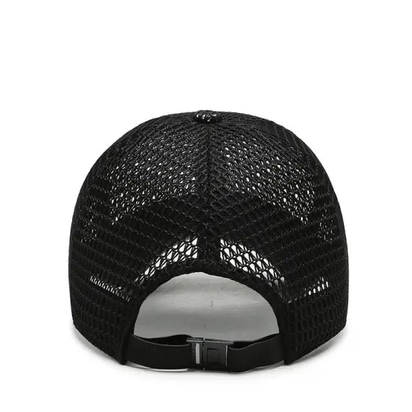 Mesh Baseball Cap Polyester Dad Hat Outdoor Fishing Protection - light grey