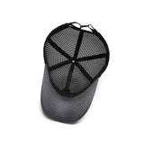 Mesh Baseball Cap Polyester Dad Hat Outdoor Fishing Protection - light grey