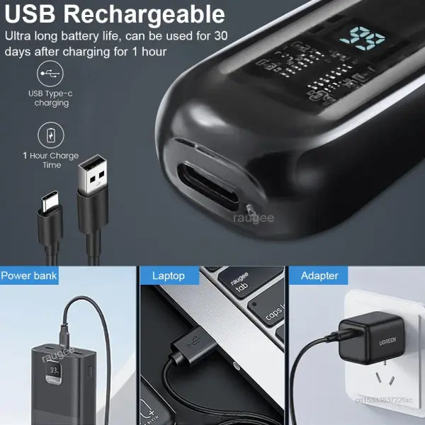 Peicon Rechargeable Electric Nose and Ear Hair Trimmer for Men