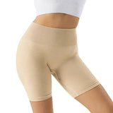 Nvgtn Seamless Pro spandex shorts in beige with high waistband