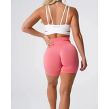 Nvgtn Seamless Pro Spandex Shorts for Men and Women - Coral / M