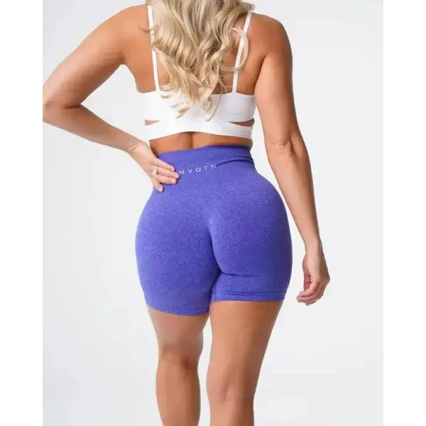 Purple Nvgtn Seamless Pro Spandex Shorts for men and women