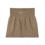 Tan NVGTN seamless pro spandex shorts for men and women