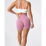 Pink Nvgtn Seamless Pro Spandex Shorts for workouts