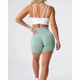 Nvgtn Seamless Pro spandex shorts in mint green high-waisted fitted style