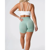 Nvgtn Seamless Pro Spandex Shorts for Men and Women - Sage green / L