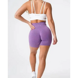 Nvgtn Seamless Pro Spandex Shorts for Men and Women - Violet / L