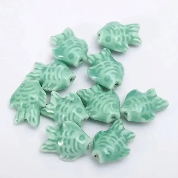 Ocean Fish Mix Color Ceramic Beads for Creative Jewelry Making - Himpall