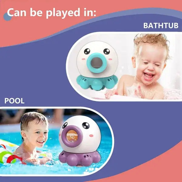 Octopus Bath Toy for Kids with Fun Fountain Water Play Features