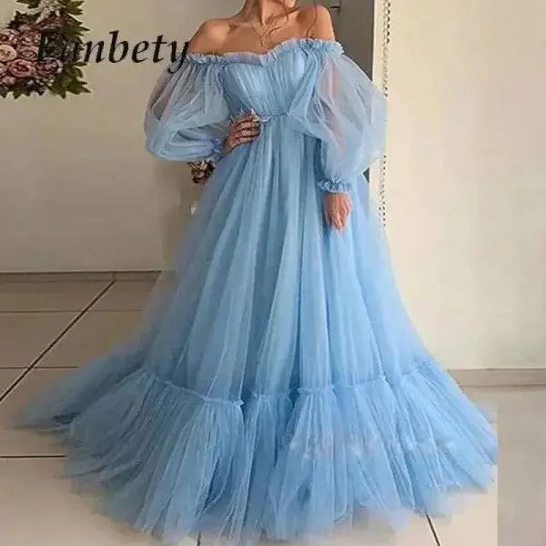 Off Shoulder Bridal Gown in Romantic Tulle for a Dreamy Choice