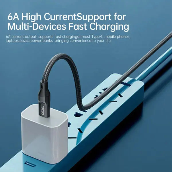OOZCC LCD Watt Display Cable Max 120W Super Fast Charging USB Type C Cable Data Transfer USB A to Lightning