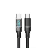 OOZCC LCD Watt Display Cable Max 120W Super Fast Charging USB Type C Cable Data Transfer USB A to Lightning