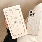 Original Clear For Magsafe Magnetic Wireless Charging Animation Case For iPhone 16 15 14 13 12 11 Plus Mini Pro Max XS