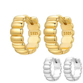 Orstarry S925 Sterling Modern Square Hoop Earrings for Trendy Anniversary Gifts