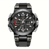 Sports Electronic Men Watch PU Band Battery Included - Black / China Mainland