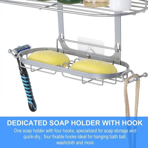 Over Shower Head Caddy - Rustproof Organizer with Hooks & Soap Holder - United States