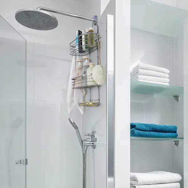 Over Shower Head Caddy - Rustproof Organizer with Hooks & Soap Holder - United States