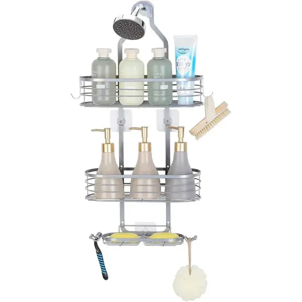 Over Shower Head Caddy - Rustproof Organizer with Hooks & Soap Holder - United States