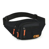 Oxford Waterproof Mobile Waist Bag Women Multifunctional Large - Black