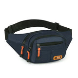 Oxford Waterproof Mobile Waist Bag Women Multifunctional Large - Blue