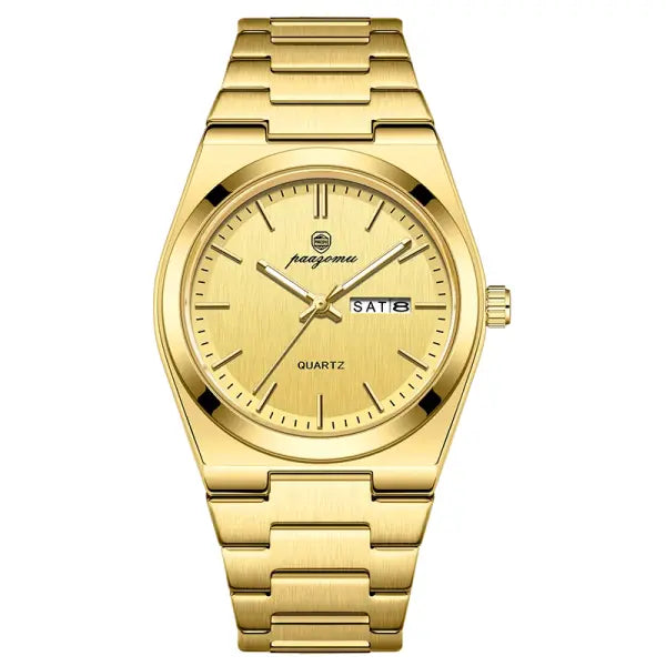 PAAZOMU Luxury Quartz Sport Men Watches Stainless Steel Wristwatch