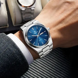 PAAZOMU Luxury Quartz Sport Men Watches Stainless Steel Wristwatch
