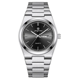 PAAZOMU Luxury Quartz Sport Men Watches Stainless Steel Wristwatch - M930 Silver Black
