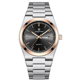 PAAZOMU Luxury Quartz Sport Men Watches Stainless Steel Wristwatch - M930 RoseGold Black