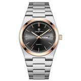 PAAZOMU Luxury Quartz Sport Men Watches Stainless Steel Wristwatch - M930 RoseGold Black