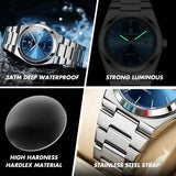 PAAZOMU Luxury Quartz Sport Men Watches Stainless Steel Wristwatch