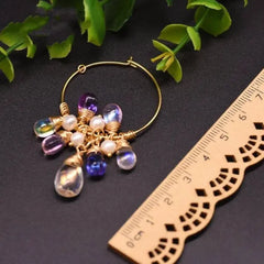 Pearl Czech Crystal Earrings with Natural Freshwater Pearls - Himpall