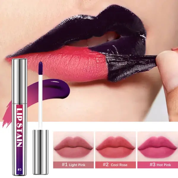 Long Lasting Waterproof Peel Off Lip Stain Pink Transfer Proof Tint