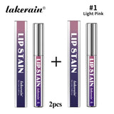 Long Lasting Waterproof Peel Off Lip Stain Pink Transfer Proof Tint - Light Pink x2 / China Mainland