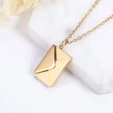 Personalized Love Letter Pendant Gold Necklace for Romantic Gifts