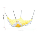 Yellow and white hammock swing with metal chains for Pet Head Peach Spray dry shampoo pet