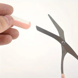 Pink Eyebrow Trimming Scissors with Built-in Comb Precision Tool