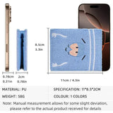Plush Cartoon Wallet with Fuzzy Surface and Zip Closure - Beige