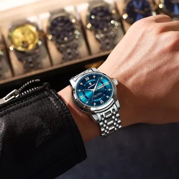 Poedagar Luxury Trendy Man Wristwatch Waterproof Stainless Steel Date