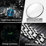 Poedagar Luxury Trendy Man Wristwatch Waterproof Stainless Steel Date