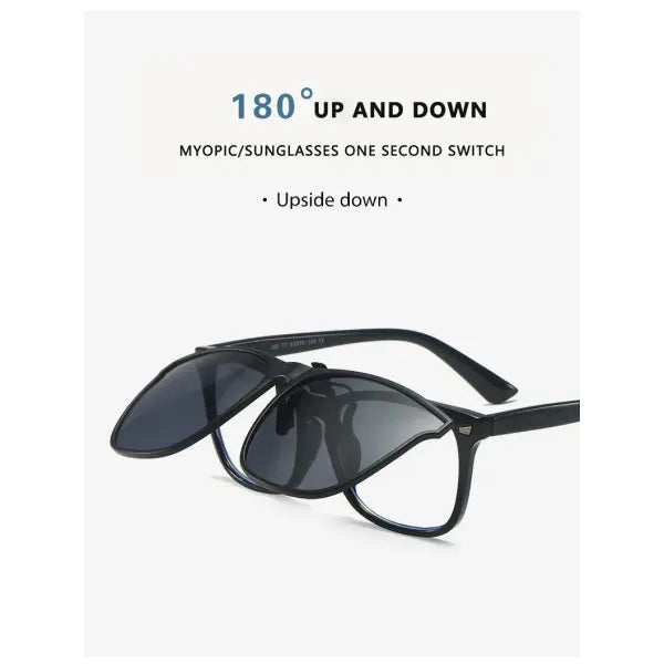 Polarized Sunglasses Clip On for Men (Square) – Night Vision Driving