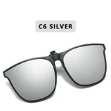Polarized Sunglasses Clip On for Men (Square) – Night Vision Driving - C6 / Polarized