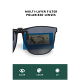 Polarized Sunglasses Clip On for Men (Square) – Night Vision Driving
