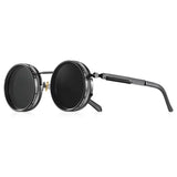 Polarized Round Sunglasses for Outdoor Adventures - Black