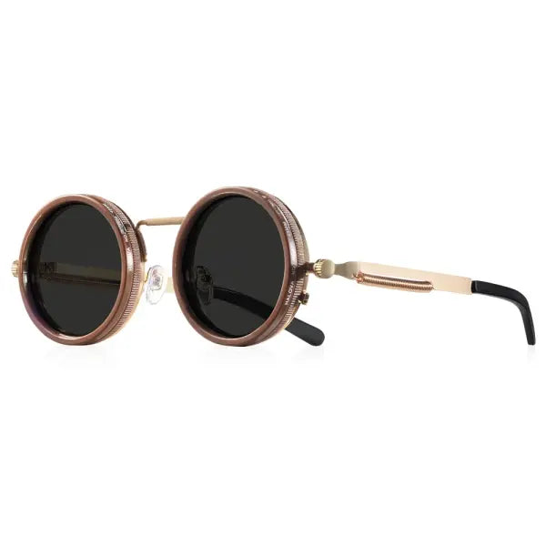 Polarized Round Sunglasses for Outdoor Adventures - C5 Coffee