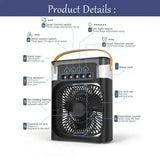 Portable Air Cooler Fan LED Compact 3-in-1 Humidifier for Home Office