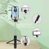 Bluetooth Selfie Stick Tripod for Unisex (Stainless Steel) – Travel