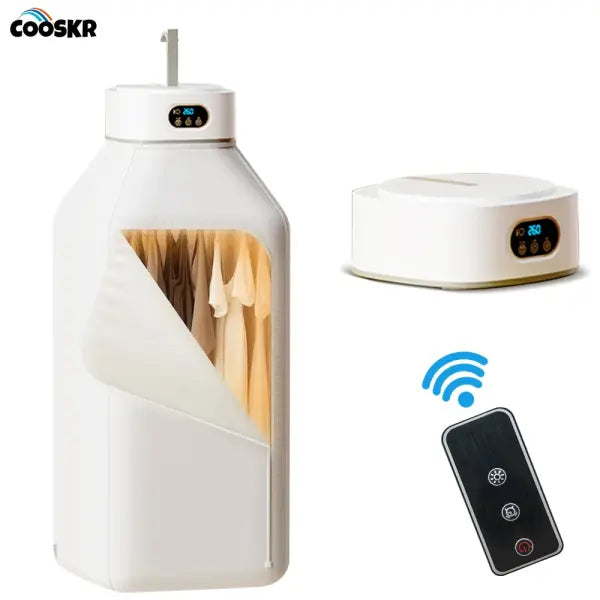 Portable Folded Electric Clothing Dryer with Remote Control 600W - EU Plug 220V