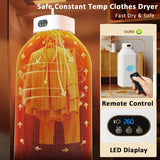Portable Folded Electric Clothing Dryer with Remote Control 600W - EU Plug 220V