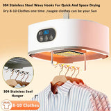 Portable Folded Electric Clothing Dryer with Remote Control 600W - EU Plug 220V